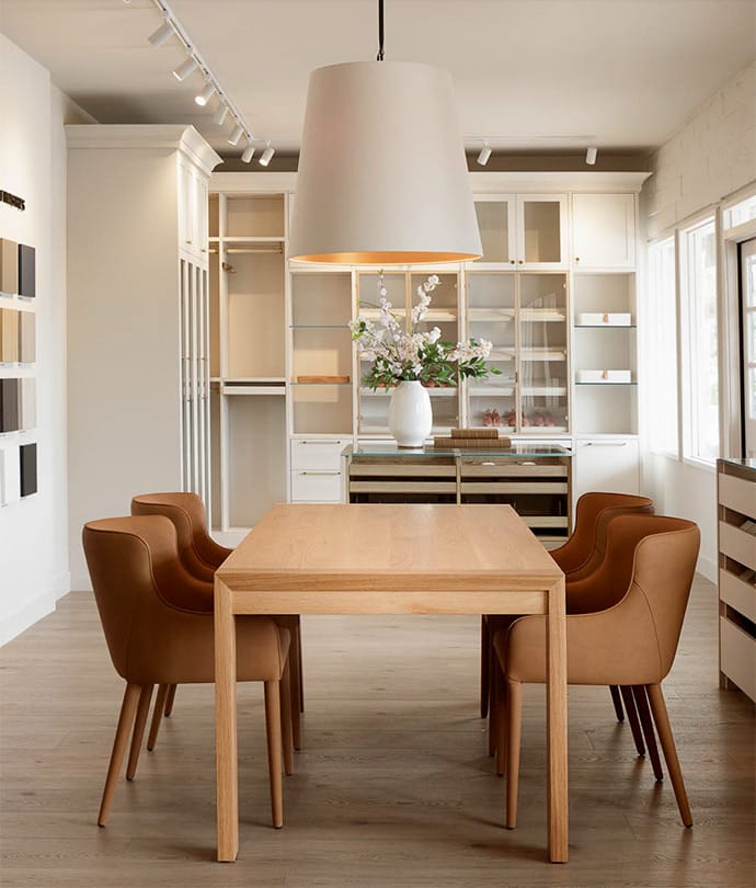 Design showroom for in person consultation for home custom storage and organization solutions by California Closets